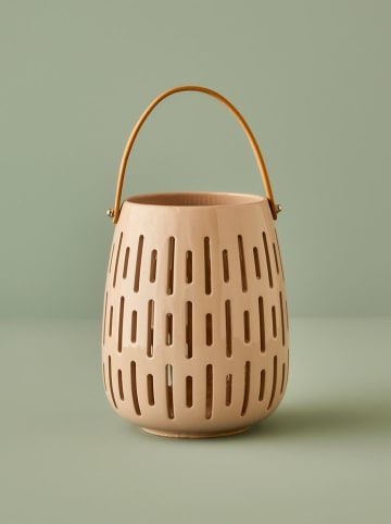 BELLA MAISON Laterne "Shine" in Beige - (H)20 x Ø 15 cm