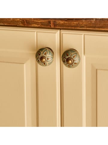 BELLA MAISON 2er-Set: Schrankgriffe ''Sasha'' in Grün - (H)6,5 x Ø 3 cm