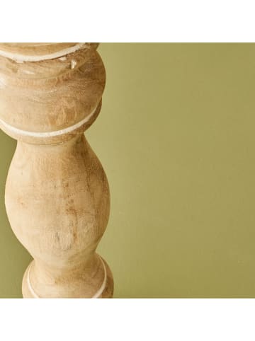 BELLA MAISON Świecznik "Carli" w kolorze beżowym - wys. 38 cm