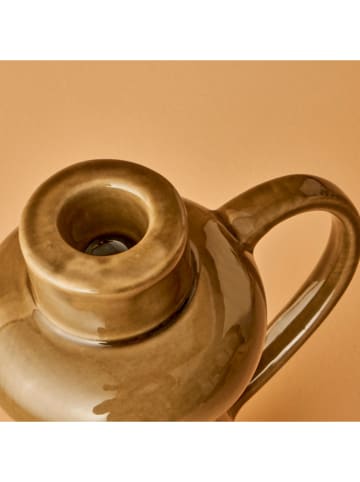 BELLA MAISON Kerzenhalter "Viento" in Khaki - (H)17 x Ø 12 cm