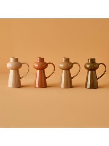 BELLA MAISON Świecznik "Viento" w kolorze khaki - wys. 17 x Ø 12 cm