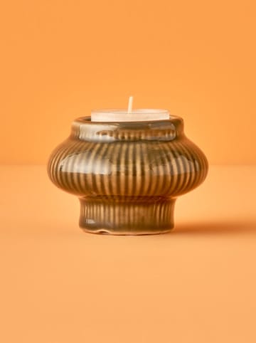 BELLA MAISON Świecznik "Perla" w kolorze zielonym - wys. 6 x Ø 8 cm