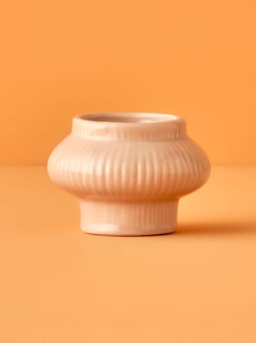 BELLA MAISON Świecznik "Perla" w kolorze beżowym - wys. 6 x Ø 8 cm