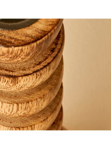 BELLA MAISON Świecznik "Ricardo" w kolorze jasnobrązowym - wys. 20,5 x Ø 8,5 cm