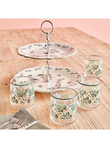 BELLA MAISON Glas in Transparent/ Grün - 280 ml