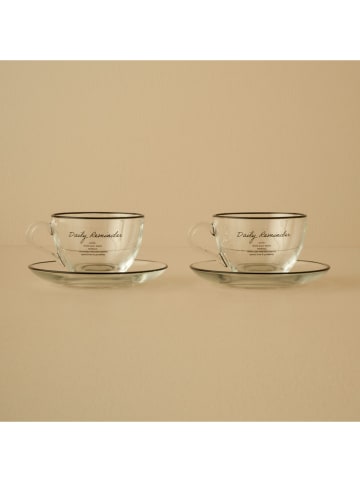BELLA MAISON 2er-Set: Tassen ''Daily Reminder'' - 240 ml