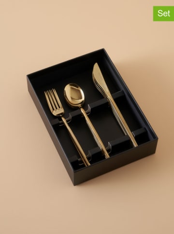 BELLA MAISON 18tlg. Dessertbesteck-Set "Siena" in Gold