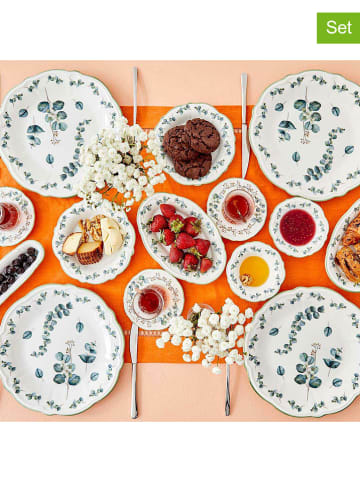 BELLA MAISON 26tlg. Frühstücksservice "Ocaliptus" in Blau/ Grün