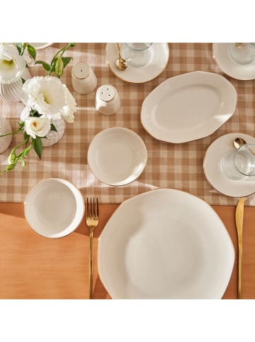 BELLA MAISON 26tlg. Frühstücksservice "Opa" in Weiß/ Gold