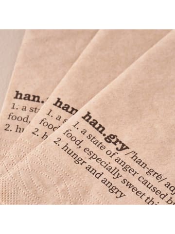 BELLA MAISON Serwetki (25 szt.) "Hangry" w kolorze beżowym