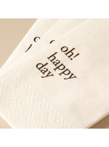 BELLA MAISON Serwetki (25 szt.) "Oh Happy Day" w kolorze białym