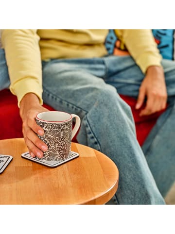 BELLA MAISON Kaffeetasse "Keith Haring" in Weiß/ Schwarz - 390 ml