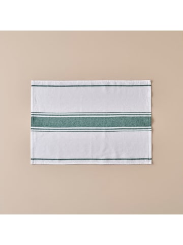 BELLA MAISON Ściereczki (3 szt.) "Juno" w kolorze biało-zielonym do naczyń - 65 x 45 cm