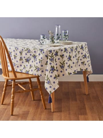 BELLA MAISON Tafellaken crème/blauw/groen - (L)250 x (B)150 cm