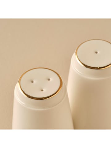 BELLA MAISON 2tlg. Set: Salz- & Pfefferstreuer "Opal" in Creme - (H)7 x Ø 5 cm