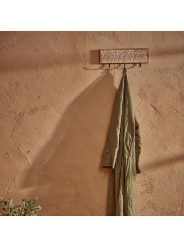 BELLA MAISON Kapstok "Nala" wit/lichtbruin - (B)38 x (H)18 x (D)5 cm