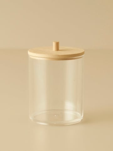 BELLA MAISON Opbergpot met deksel transparant/naturel - Ø 7 cm x (H)10 cm