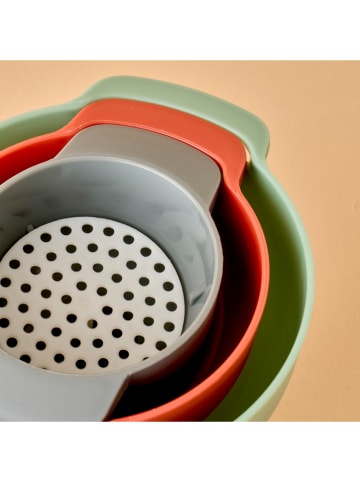 BELLA MAISON 3-delige trechterset oranje/grijs/groen