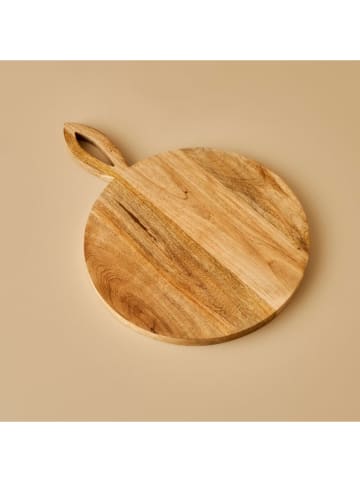 BELLA MAISON Schneidebrett "Sierra" in Hellbraun - Ø 40 cm