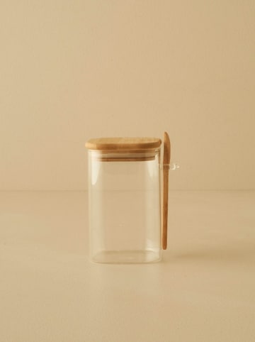 BELLA MAISON Vorratsglas "Alice" in Transparent/ Hellbraun - 500 ml