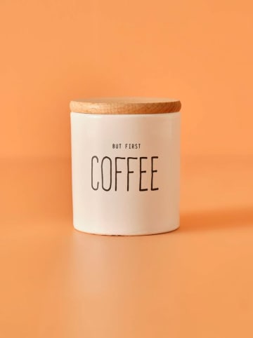 BELLA MAISON Vorratsdose "Coffee" in Weiß - (H)9 x Ø 7,5 cm