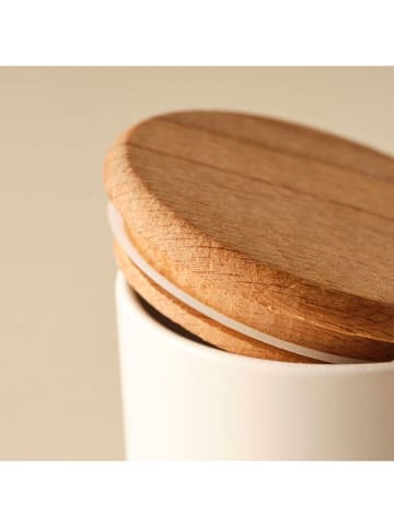 BELLA MAISON Voorraaddoos "Coffee" wit - (H)9 x Ø 7,5 cm
