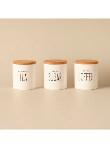 BELLA MAISON Pojemnik "Tea" w kolorze białym do przechowywania - wys. 9 x Ø 7,5 cm