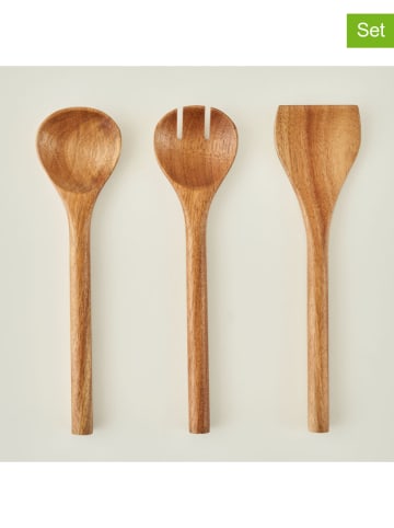 BELLA MAISON 3tlg. Kochbesteck-Set "Allison " in Hellbraun - (H)29,5 cm