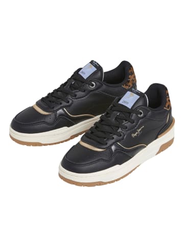 Pepe Jeans FOOTWEAR Leder-Sneakers "Chester Suppa" in Schwarz