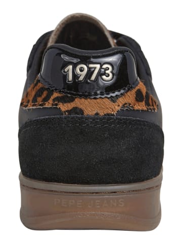 Pepe Jeans FOOTWEAR Leren sneakers "Ball" zwart