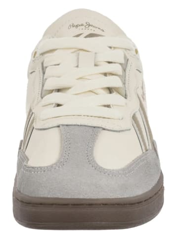 Pepe Jeans FOOTWEAR Leren sneakers "Ball" crème/grijs