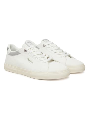 Pepe Jeans FOOTWEAR Sneakers "Kenton" in Creme/ Silber
