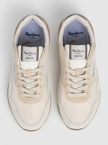 Pepe Jeans FOOTWEAR Sneakers "London Logo" in Beige/ Creme