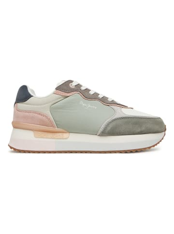 Pepe Jeans FOOTWEAR Leren sneakers "Rusper" groen/crème