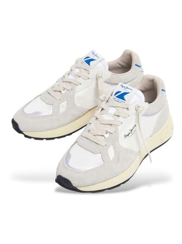 Pepe Jeans FOOTWEAR Leder-Sneakers "Marlon" in Creme/ Beige