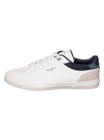Pepe Jeans FOOTWEAR Sneakers "Court" wit/blauw