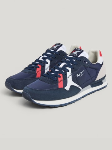 Pepe Jeans FOOTWEAR Sneakersy "Brit" w kolorze czerwono-granatowym