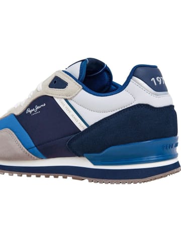 Pepe Jeans FOOTWEAR Sneakers "London" in Blau/ Hellblau/ Beige