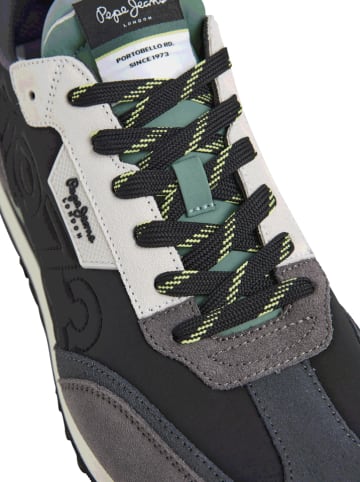 Pepe Jeans FOOTWEAR Sneakersy "Foster" w kolorze antracytowo-zielonym