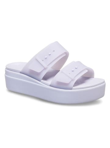 Crocs Klapki "Brooklyn Buckle" w kolorze fioletowym