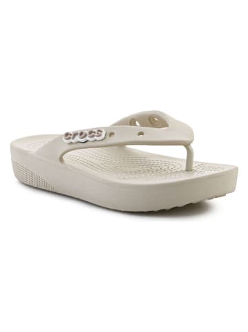 Crocs Zehentrenner "Classic Platform" in Creme