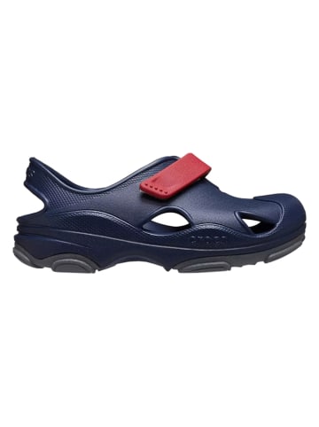 Crocs Slipper "Terrain Fisherman" in Dunkelblau/ Rot