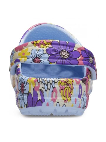 Crocs Chodaki "Classic Retro Floral" w kolorze błękitnym ze wzorem