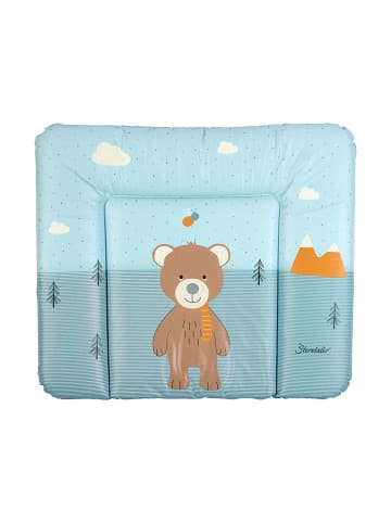 Sterntaler® Wickelauflage "Ben" in Hellblau/ Hellbraun - (L)85 x (B)75 cm