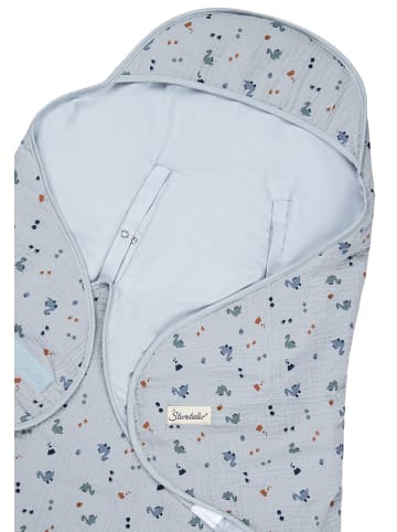 Sterntaler® Einschlagdecke "Dino Rexi" in Hellblau - (L)90 x (B)75 cm