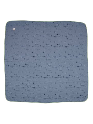 Sterntaler® Musselin-Decke "Emmis Garden" in Blau - (L)120 x (B)120 cm