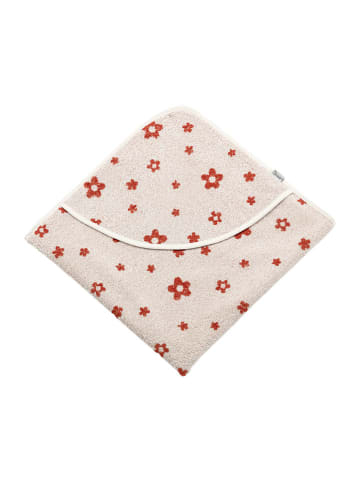 Sterntaler® Kapuzenbadetuch "Sunny" in Weiß/ Rot