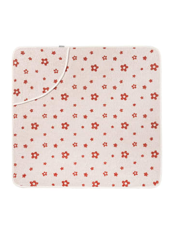 Sterntaler® Kapuzenbadetuch "Sunny" in Weiß/ Rot