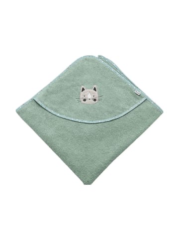 Sterntaler® Kapuzenbadetuch "Katze" in Grün