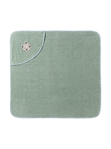 Sterntaler® Kapuzenbadetuch "Katze" in Grün